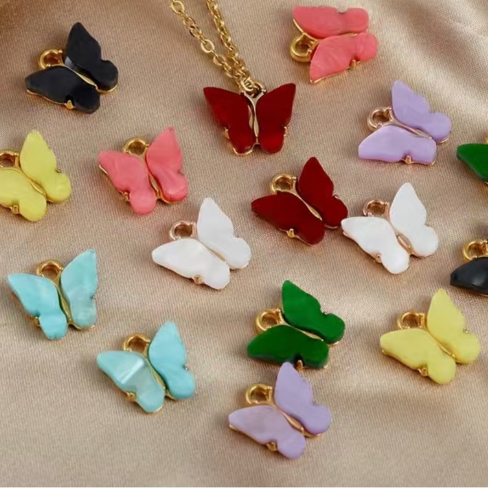 Butterfly necklace charm